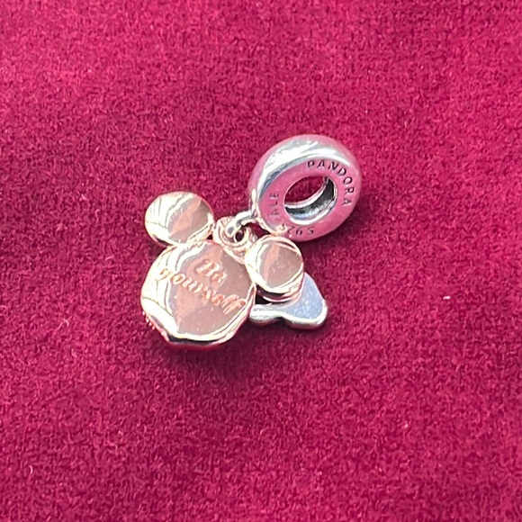 New Disney Mickey Mouse Double Dangle 2- tone Charm - Picture 10 of 10